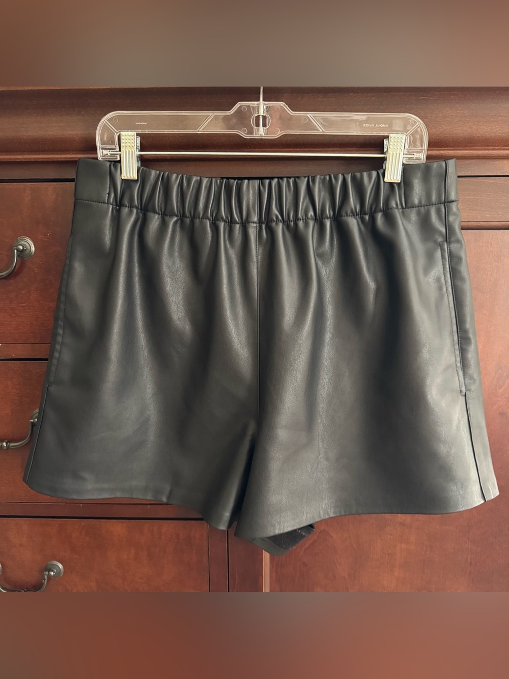 Tibi Faux Leather Black Shorts EUC